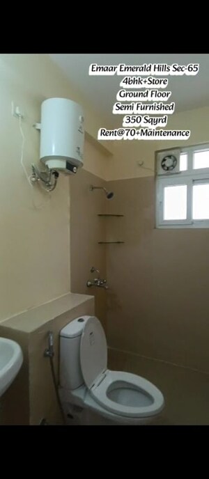 Bathroom in 4 BHK Builder Floor at Emaar MGF Emerald Hills, Sector 65 – for Rent