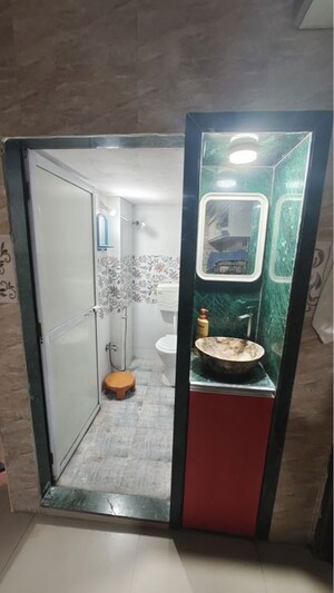 Bathroom in 2 BHK Apartment at Devkinandan CHS, Ghansoli – for Rent