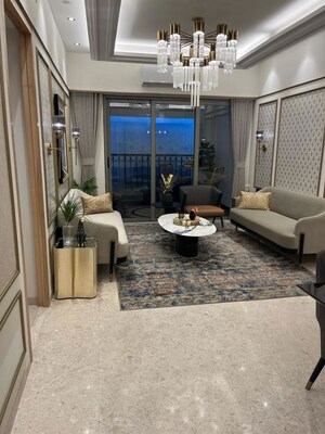 Living Room in 4 BHK Penthouse at Lodha Bellagio, Powai – for Sale