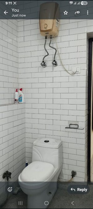 Bathroom in 1 RK Independent House at Sarita Vihar – for Rent