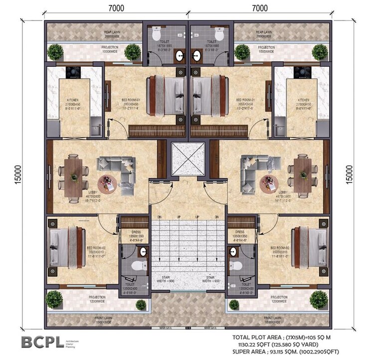 Floor Plan, pirthla 2 Bedroom 125 Sq.Yd. Builder Floor In Pirthla Palwal 10227709