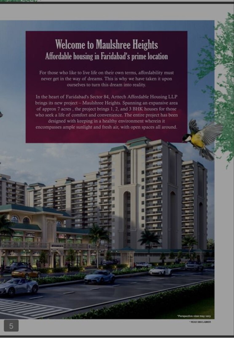 Exterior View, arttech-maulshree-heights 2.5 Bedroom 967 Sq.Ft. Apartment In Sector 84 Faridabad 10227813