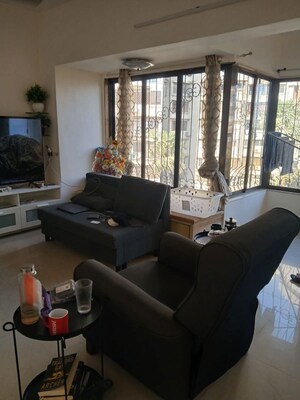 Living Room in 1 BHK Apartment at Ganga Bhavan, Versova – for Rent