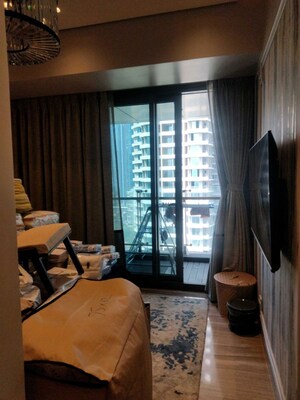 Living Room in 4 BHK Apartment at Lodha World View, Worli – for Rent