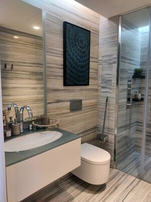 Bathroom in 4 BHK Apartment at Lodha World View, Worli – for Rent