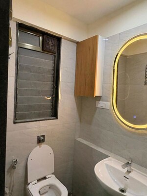 Bathroom in 2 BHK Apartment at Chandak 34 Park Estate, Goregaon West – for Rent
