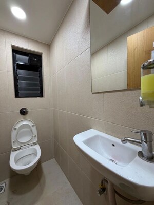 Bathroom in  Office Space at Shelton Sapphire, Cbd Belapur Sector 15 – for Rent