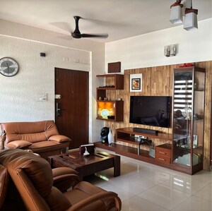 Living Room in 3 BHK Apartment at Golden Residency, Bellandur – for Rent