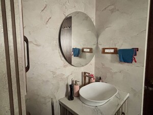 Bathroom in 3 BHK Apartment at Golden Residency, Bellandur – for Rent