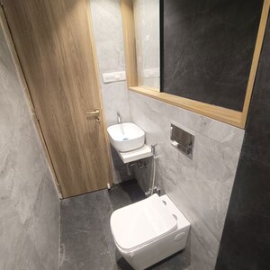 Bathroom in 3 BHK Apartment at Prabhat Bageshree, Goregaon East – for Rent