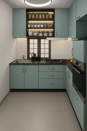 Kitchen in 2 BHK Apartment at Gaur 14th Avenue High Street, Sector 16c Greater Noida – for Rent