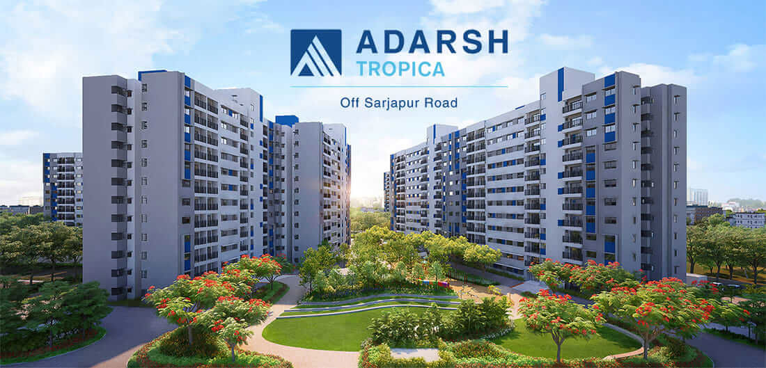 2 BHK + Pooja Room Apartment For Sale in Adarsh Tropica