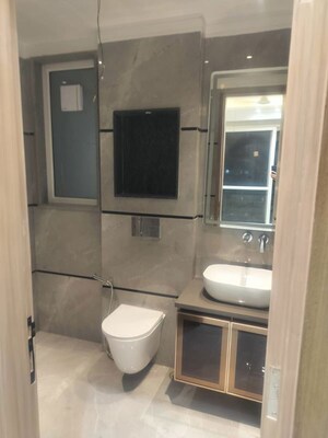 Bathroom in 3 BHK Builder Floor at Ansal Sushant Apartments, Sushant Lok I – for Sale