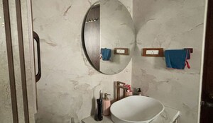 Bathroom in 3 BHK Apartment at Golden Residency, Bellandur – for Rent