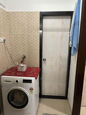 Bathroom in 1 BHK Apartment at Hyde Park CHS, Kharghar – for Rent