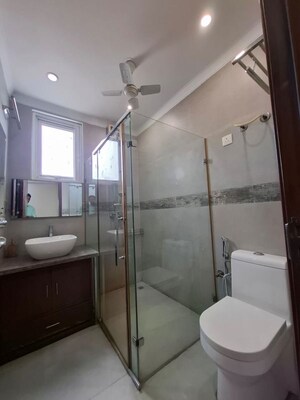 Bathroom in 4 BHK Builder Floor at Anand Niketan – for Rent