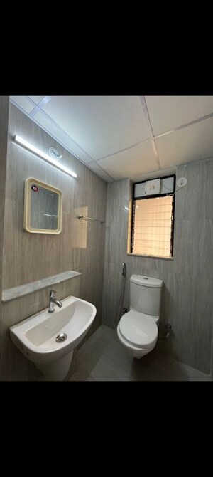Bathroom in 1.5 BHK Apartment at Runwal Gardens, Dombivli East – for Rent