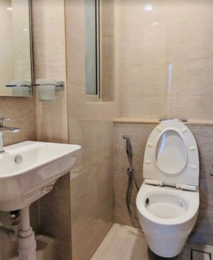Bathroom in 1 BHK Apartment at Hiranandani Regent Hill, Powai – for Rent
