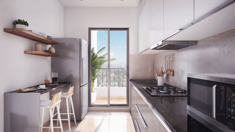 Kitchen, godrej-vistas 2 Bedroom 839 Sq.Ft. Apartment In Vikhroli East Mumbai 10232154