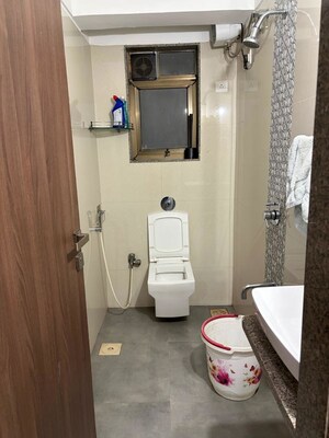 Bathroom in 1 BHK Apartment at Neminath Imperia, Andheri West – for Rent