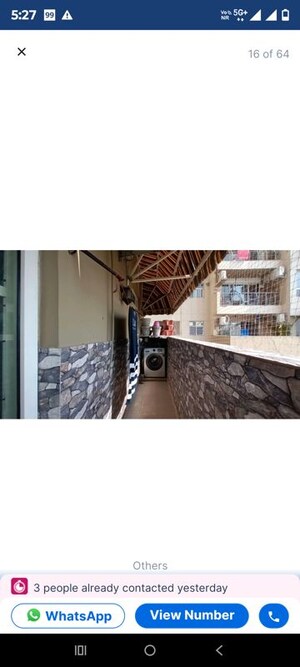 Balcony in 2.5 BHK Apartment at 3C Lotus Boulevard, Sector 100 – for Rent