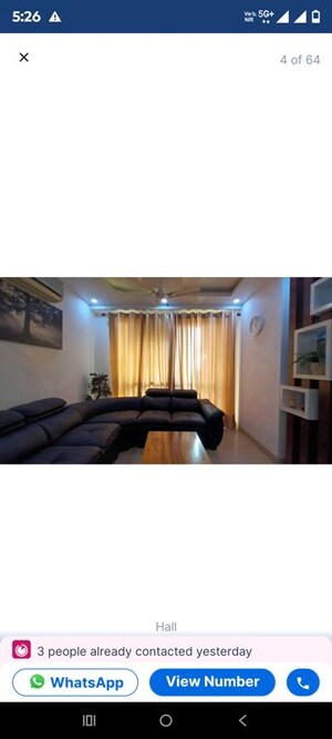 Living Room in 2.5 BHK Apartment at 3C Lotus Boulevard, Sector 100 – for Rent