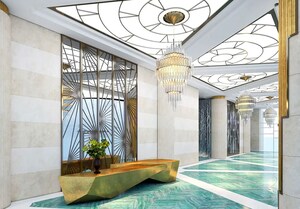 Building Lobby in 3 BHK Apartment at Godrej Elaris, Magarpatta City – for Sale