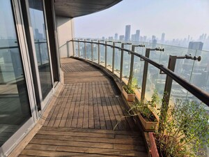Balcony in 3 BHK Apartment at Lodha World Crest, Worli – for Rent
