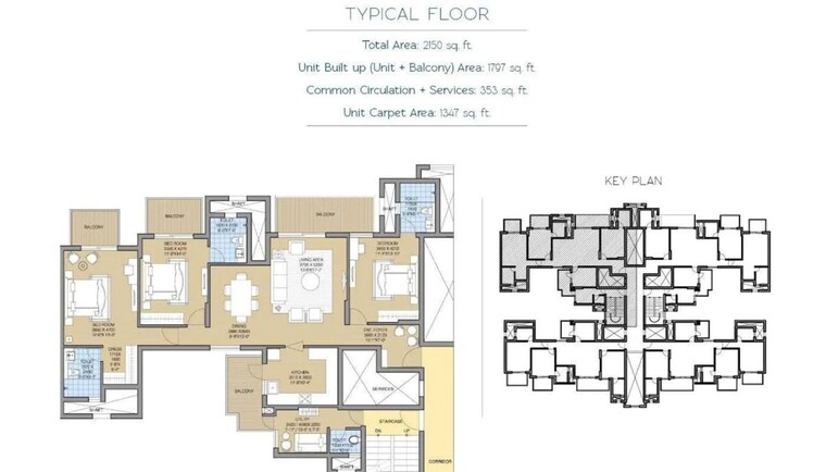 Floor Plan, ats-tourmaline 3.5 Bedroom 2585 Sq.Ft. Apartment In Sector 109 Gurgaon 10232674