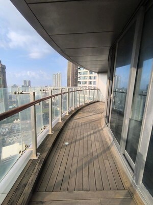 Balcony in 3 BHK Apartment at Lodha World Crest, Worli – for Rent