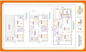 Floor Plan in 4 BHK Villa at Legend Marigold, Gachibowli – for Sale