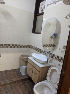 Bathroom in 2 BHK Builder Floor at Greater Kailash – for Rent