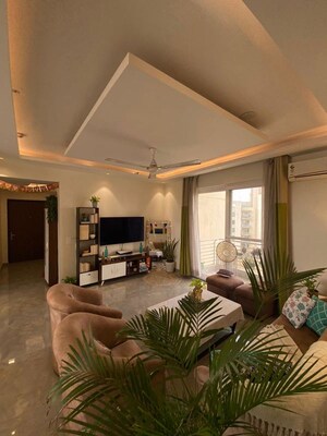 Living Room in 3.5 BHK Builder Floor at Unitech Fresco, Sector 50 – for Rent