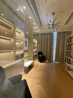 Living Room in 4 BHK Apartment at Bhartiya Leela Residences, Thanisandra Main Road – for Rent