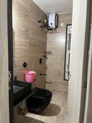 Bathroom in 3 BHK Apartment at Unique K Shire, Punawale – for Rent