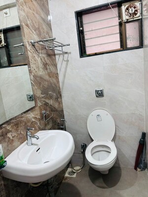 Bathroom in 2 BHK Apartment at D1 D2 Lokupwan Phase II CHS LTD, Kapur Bawdi – for Rent