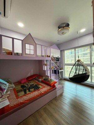 Bedroom in 3 BHK Apartment at N Rose Northern Heights, Dahisar East – for Rent