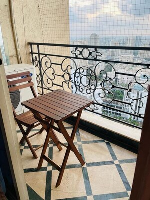 Balcony in 3 BHK Apartment at Hiranandani Gardens Eldora, Powai – for Rent