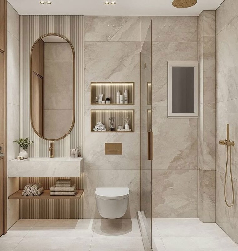 Bathroom, vijay nagar 4 Bedroom 1200 Sq.Ft. Villa In Vijay Nagar Hassan 10233659