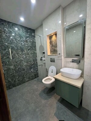 Bathroom in 1 BHK Builder Floor at Chattarpur – for Rent