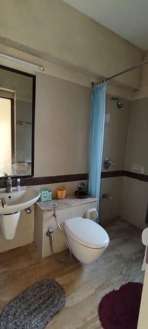 Bathroom in 3 BHK Apartment at K Raheja Heights, Malad East – for Rent