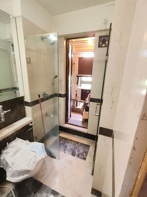 Bathroom in 3 BHK Apartment at Shagun CHS, Malad East – for Rent