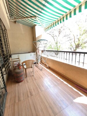 Balcony in 3 BHK Apartment at Kolte Patil Margosa Heights, Mohammadwadi – for Rent