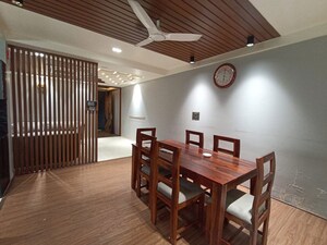Dining area in 4 BHK Apartment at Manglam 14 Woodland Park, Shiprapath – for Rent