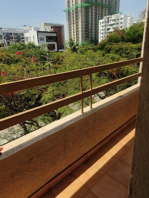 Balcony in 3 BHK Apartment at Omega Residency, Wakad – for Rent