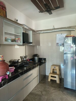 Kitchen in 3 BHK Apartment at Manav Silver Skyscapes, Wakad – for Rent