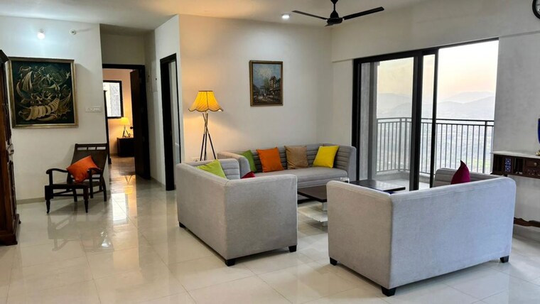Living Room, shapoorji-pallonji-vanaha-golfland 4 Bedroom 2955 Sq.Ft. Apartment In Bavdhan Pune 10234541