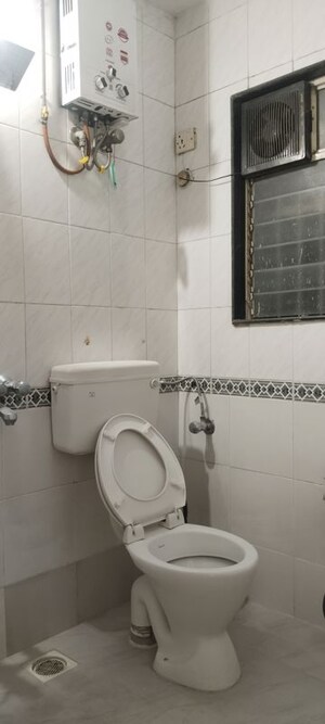 Bathroom in 1 BHK Apartment at Nirmal Lifestyle Residency CHS Ltd, Mulund West – for Rent