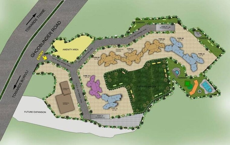 Master Plan, puranik-rumah-bali 2 Bedroom 541 Sq.Ft. Apartment In Ghodbunder Road Thane 10234737