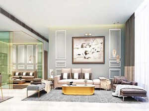 Living Room in 4 BHK Apartment at Lokhandwala Minerva Mahalaxmi, Mahalaxmi – for Sale